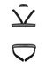 Комплект чоловічої білизни з кріпленнями Passion 043 JACOB L/XL Black, труси, шлейки
