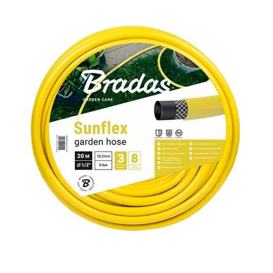 Шланг для поливу SUNFLEX 1/2″ - 20м Bradas Польща жовтий WMS1/220