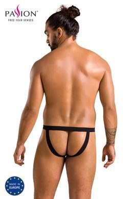 Чоловічі сліпи на шнурівці Passion 044 SLIP BEN XXL/XXXL Black, екошкіра, люверси