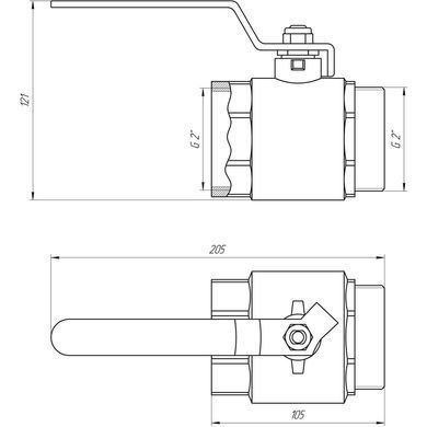 Кран кульовий прямий Q PROFESSIONAL 2&Prime; ЗВ КР PN40 QP152