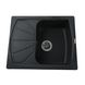Гранітна мийка Globus Lux TANA чорний металік 610х500мм-А0001 000006135 фото 1