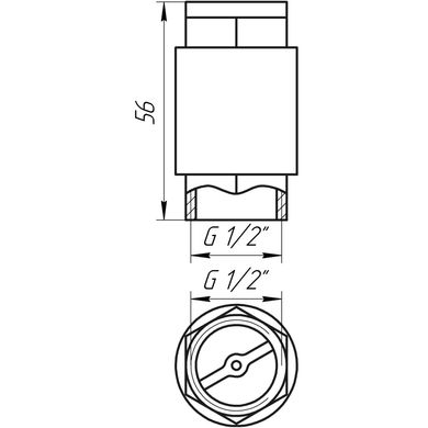 Клапан зворотного ходу води SELBA 1/2″ SL1541