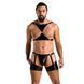 Комплект еротичної чоловічої білизни Passion 047 SET JOHN XXL/XXXL Black, труси, портупея