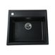Гранітна мийка Globus Lux VOLTA чорний металiк 570х510мм-А0001 000009669 фото 1