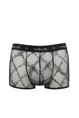 Чоловічі прозорі боксери Passion 032 SHORT JAMES S/M Black, сітка