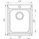 Гранітна мийка Globus Lux LAMA сірий камiнь 410x500мм-А0005 000007950 фото 5