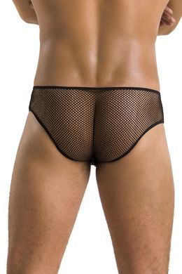 Чоловічі труси зі шнурівкою Passion 035 SLIP RICHARD L/XL Black, екошкіра, сітка