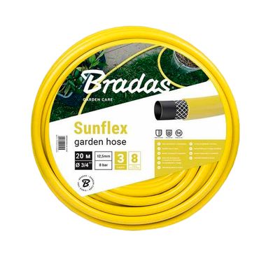 Шланг для поливу SUNFLEX 3/4″ - 20м Bradas Польща жовтий WMS3/420