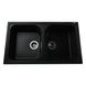 Гранітна мийка Globus Lux MALAREN чорний металік 860х500мм-А0001 000022427 фото 1