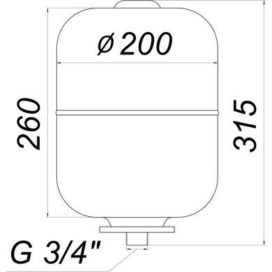 Гідроакумулятор зі змінною мембраною 8л ZILMET HY-PRO 10bar, білий ( 11H0000800 )