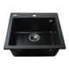 Гранітна мийка Globus Lux AOSTA чорний 490x455мм-А0002 000023577 фото 5