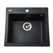 Гранітна мийка Globus Lux AOSTA чорний металiк 490x455мм-А0001 000023578 фото 1