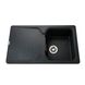 Гранітна мийка Globus Lux BOREN чорний металiк 860х500мм-А0001 000006047 фото 1