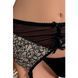(SALE) Комплект білизни MONTANA SET black L/XL - Passion Exclusive: ліф, стрінги і пояс для панчіх