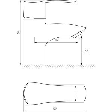 Змішувач для умивальника Globus Lux QUEENSLAND GLQU-1