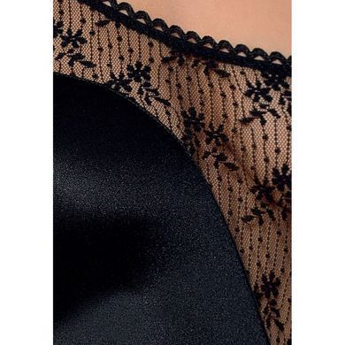 Боді-монокіні Petra Body black S/M &mdash; Passion Exclusive, з асиметричним кроєм, відкрите плече
