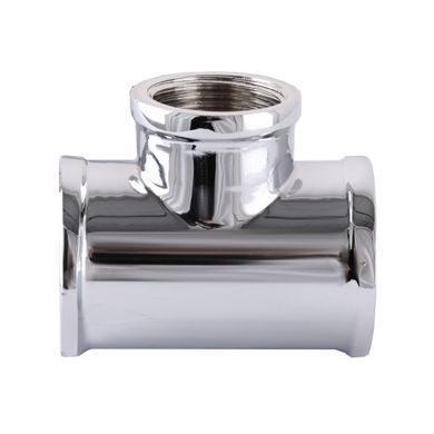 Трійник SOLOMON 3/4&Prime;х1/2&Prime;х3/4&Prime; ВВВ хром 8202