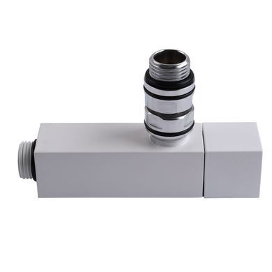Набір Кран напівоборотний кутовий з американкою SOLOMON LUX 1/2&Prime; CUBE WHITE 8888 (1уп)