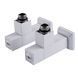 Набір Кран напівоборотний кутовий з американкою SOLOMON LUX 1/2&Prime; CUBE WHITE 8888 (1уп) 000021914 фото 1
